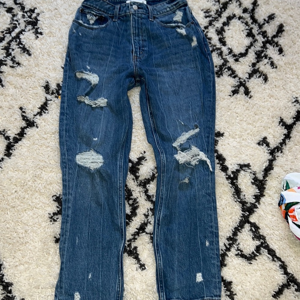 NWOT 2 Abercrombie curve love high rise MOM jean new style vintage stretch